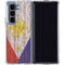Philippines Flag Dark Wood Galaxy Z Fold5 5G Clear Case